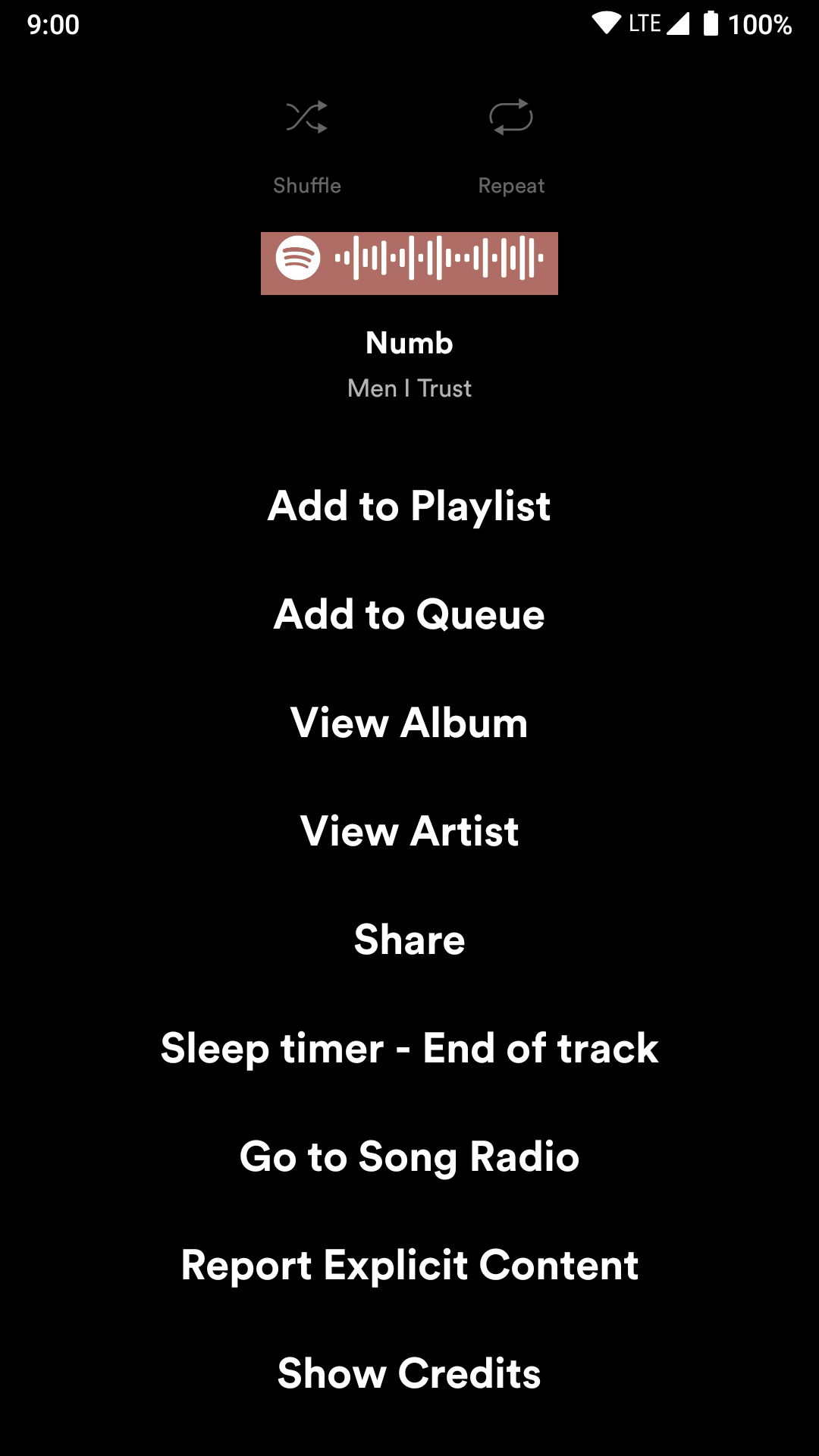 Spotify - Sleep timer